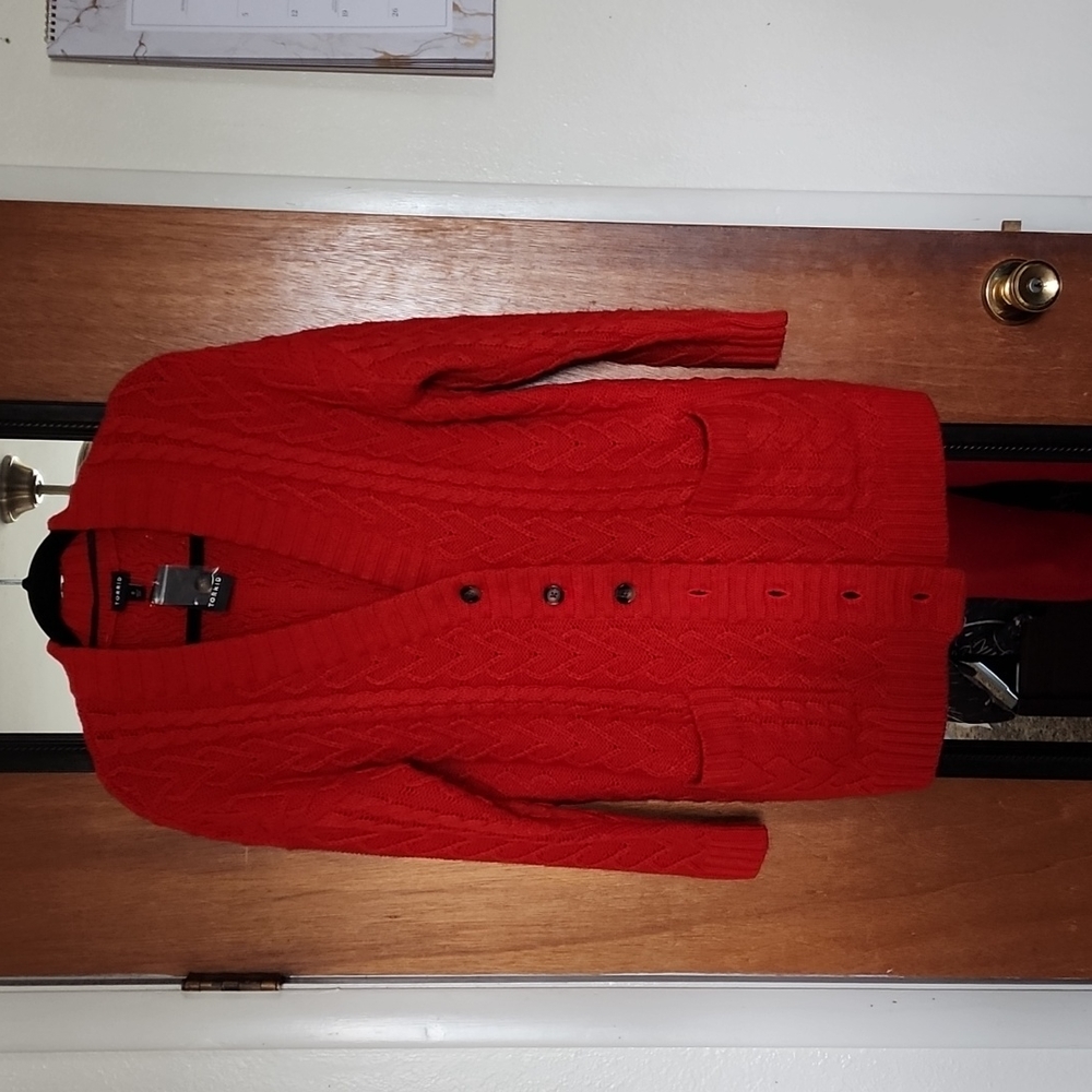 Cable Boyfriend Cardigan V-neck Sweater